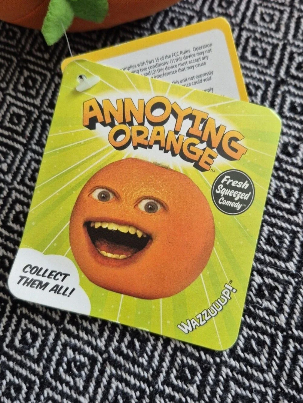 New With Tags 2012 Annoying Orange Talking Fruit Plush Toy